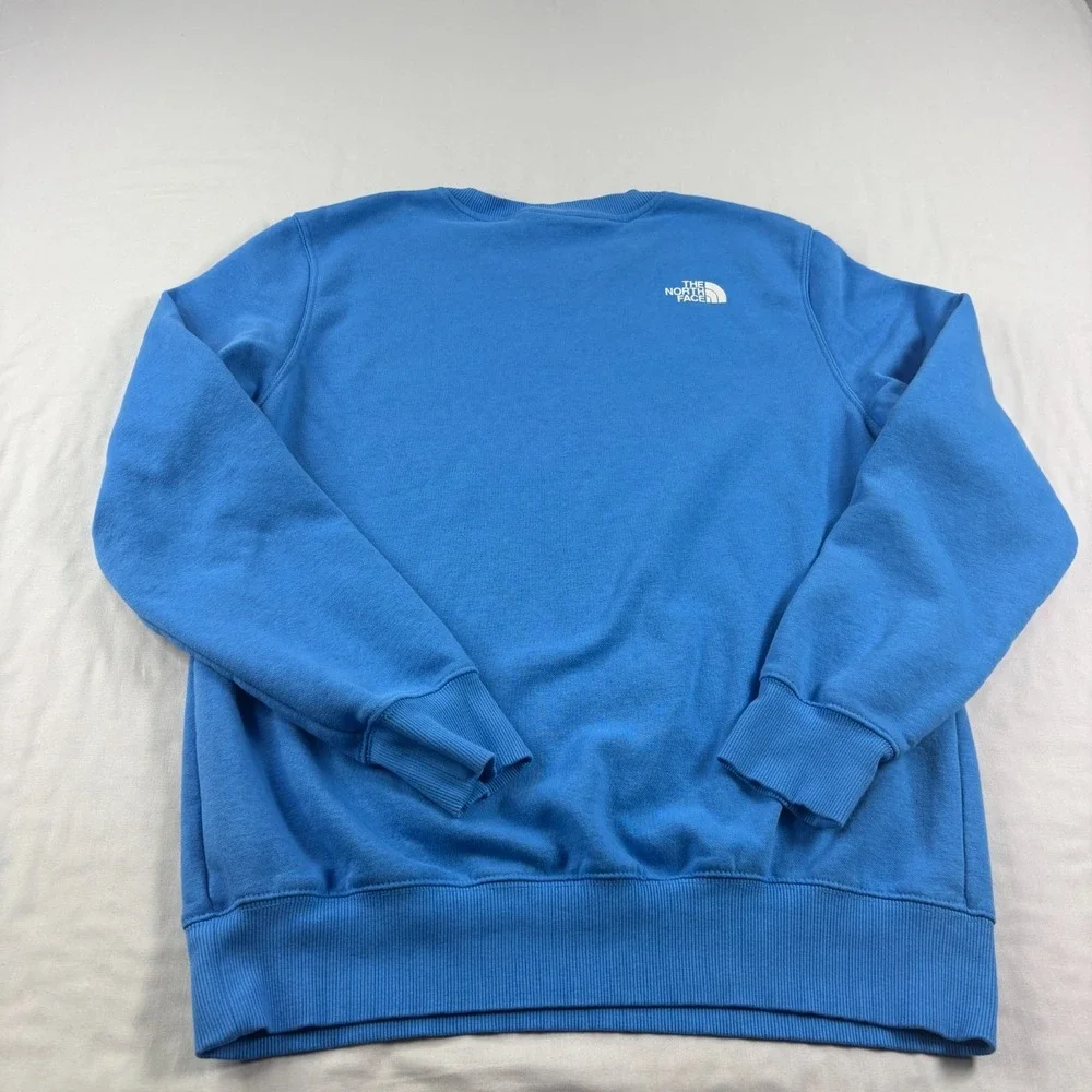 The North Face Sweatshirt Mens Medium Blue Graphic Pullover Crew Neck